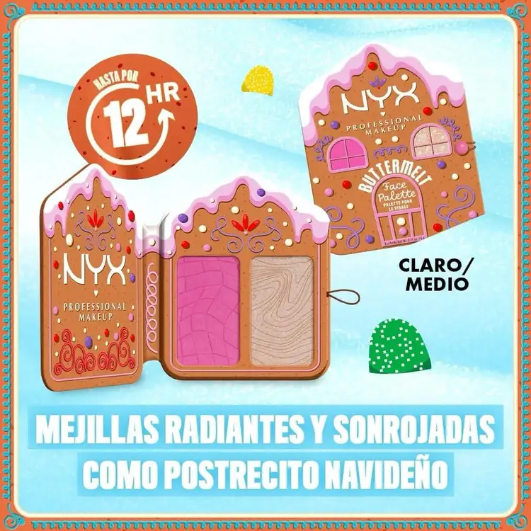 Gingerbaddie - Buttermelt Face Palette, paleta facial con blush e iluminador edición limitada