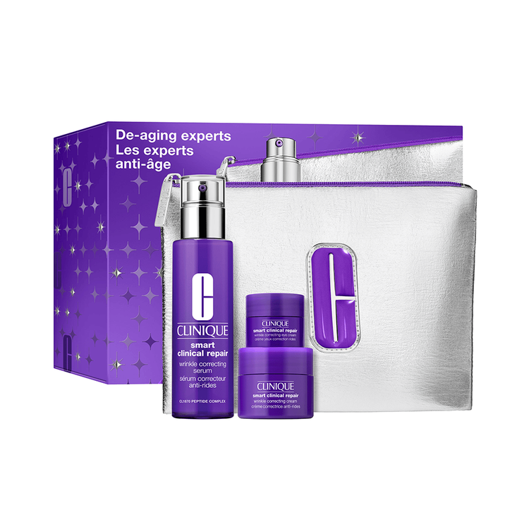 Smart Serum - Set de regalo, crema correctora facial + contorno de ojos + suero corrector antiedad