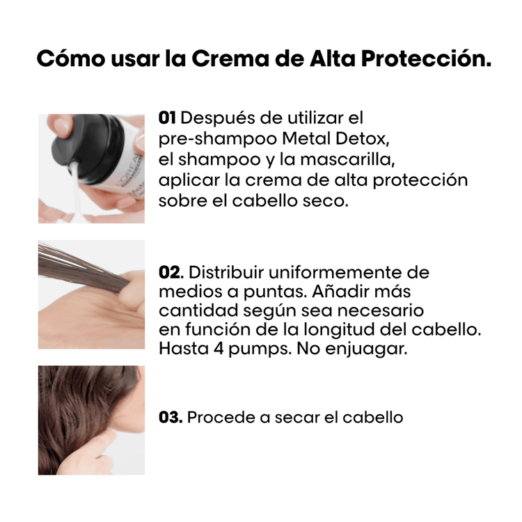 Metal Detox - Crema capilar, menor riesgo de quiebre