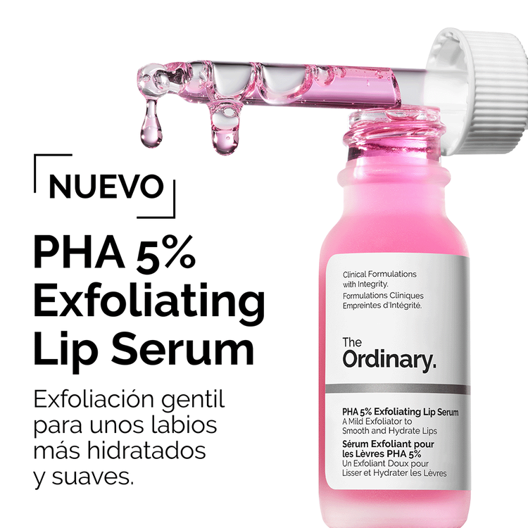 Pha 5% Lip Exfoliating Serum Suero exfoliante labial exfolia, hidrata y suaviza