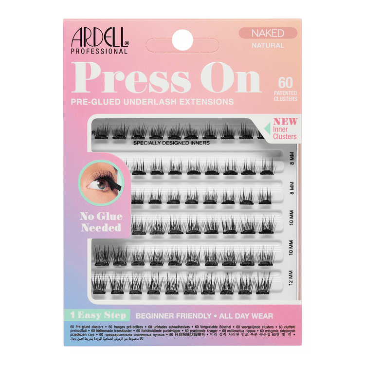 Press On 60 Count Naked Natural Pestañas postizas pre-pegadas pestañas pre-pegadas naturales.