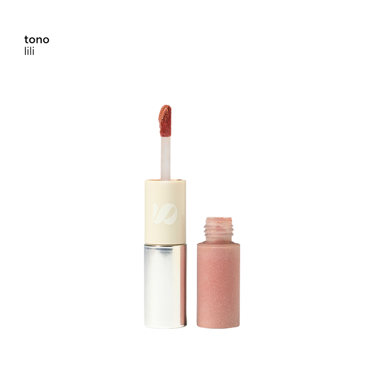 Duo Telenovela Tinta + Gloss - 1 Tinta acabado matte + 1 Gloss Hidratante + Estuche Charm de piel