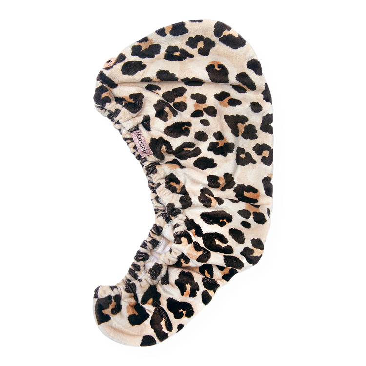 Leopard Quick Dry Microfiber Hair Towel - Toalla de microfibra, secado suave y rápido