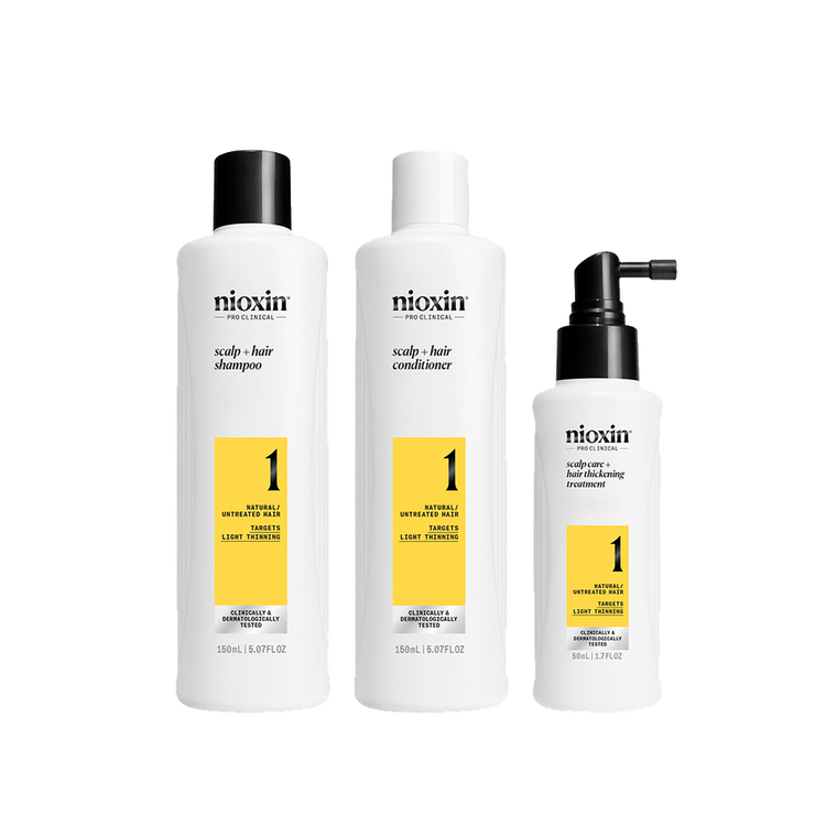 Sistema 1 - Kit, para cabello natural con adelgazamiento capilar