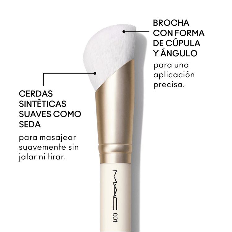 001 Serum + Moisturizer Brocha masajea, absorbe y da luminosidad