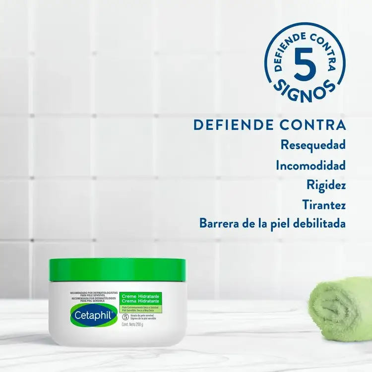 Crema hidratante hidratación intensa y duradera