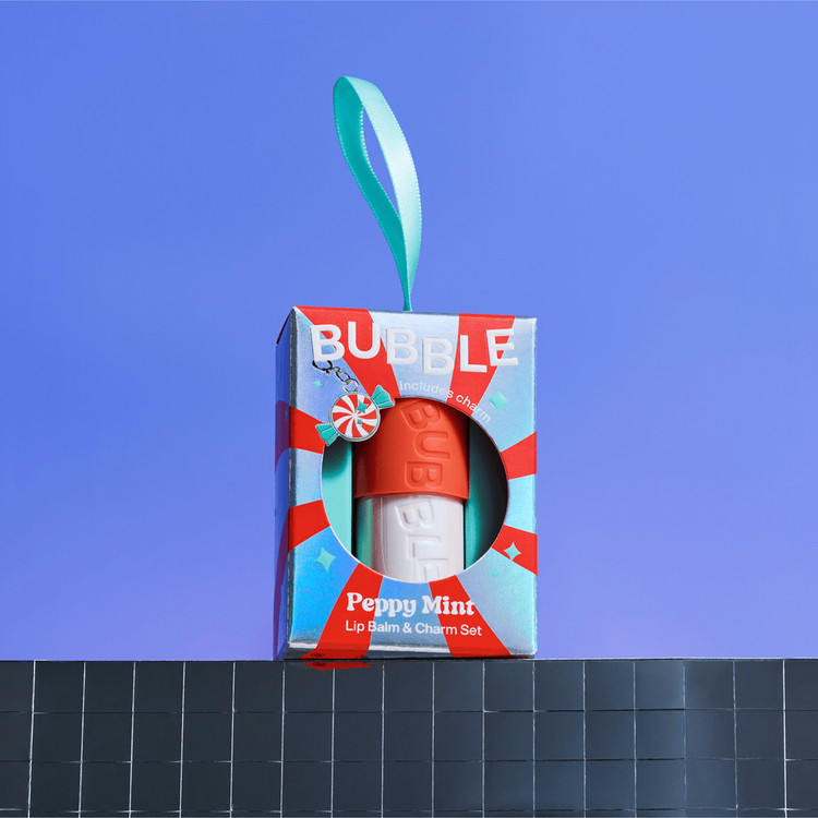 Peppy Mint - Set con bálsamo labial + charm