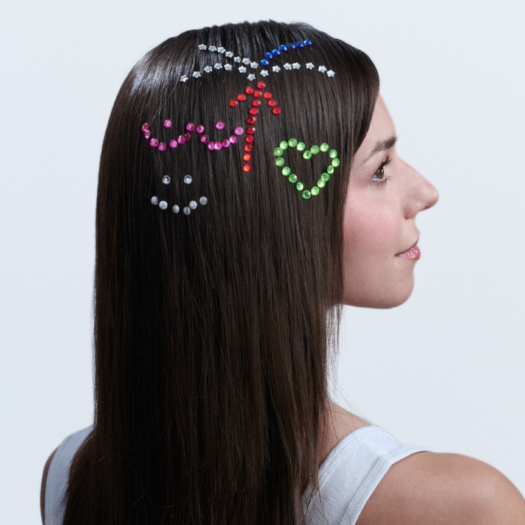 Gem Pen Hair Gem Refill Set Set de gemas adhesivo seguro para el cabello