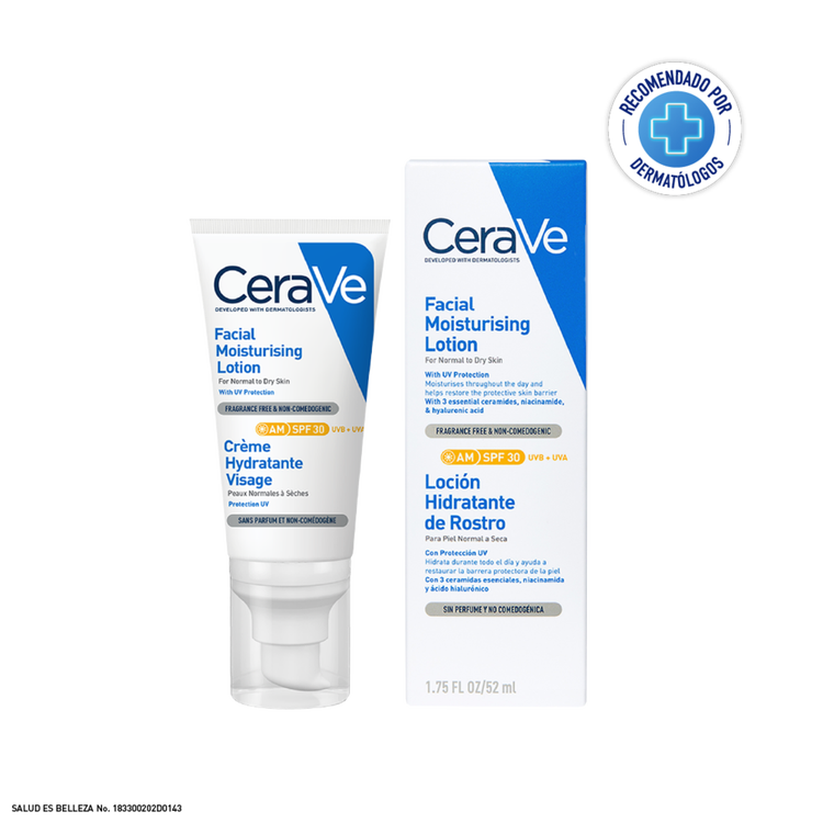 Loción Facial Hidratante Protector solar hidratante con factor de protección solar