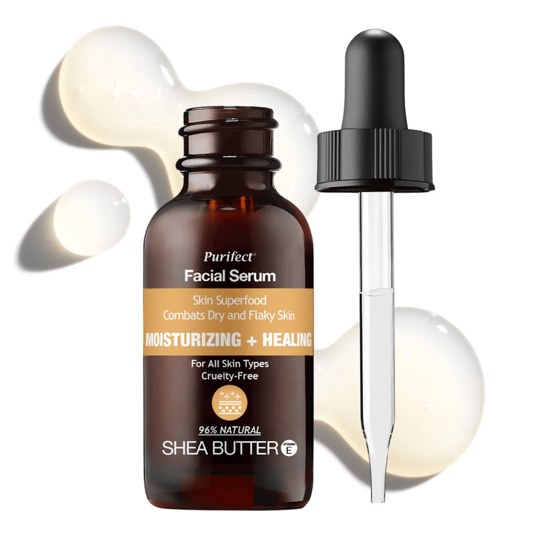 Facial Serum Moisturizing & Healing - Shea Butter + Vit E Serum facial nutre y protege barrera cutánea