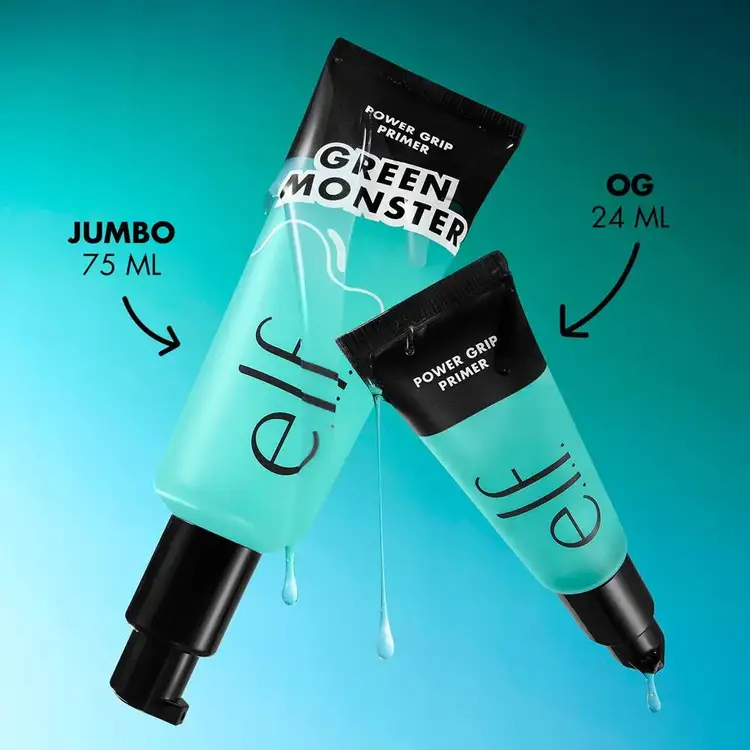 e.l.f. Power Grip Primer Jumbo Prebase facial de maquillaje hidratante a base de gel gran tamaño