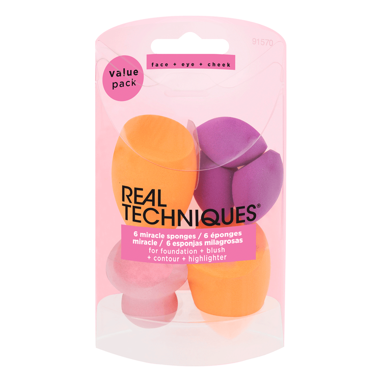 Miracle Complexion Sponges - Paquete de 6 esponjas, para aplicación de maquillaje