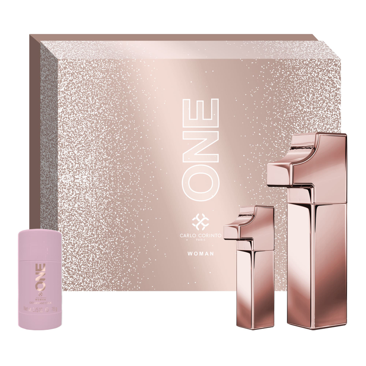 One Woman - Set de regalo, Eau de Parfum 100 ml + Desodorante + mini