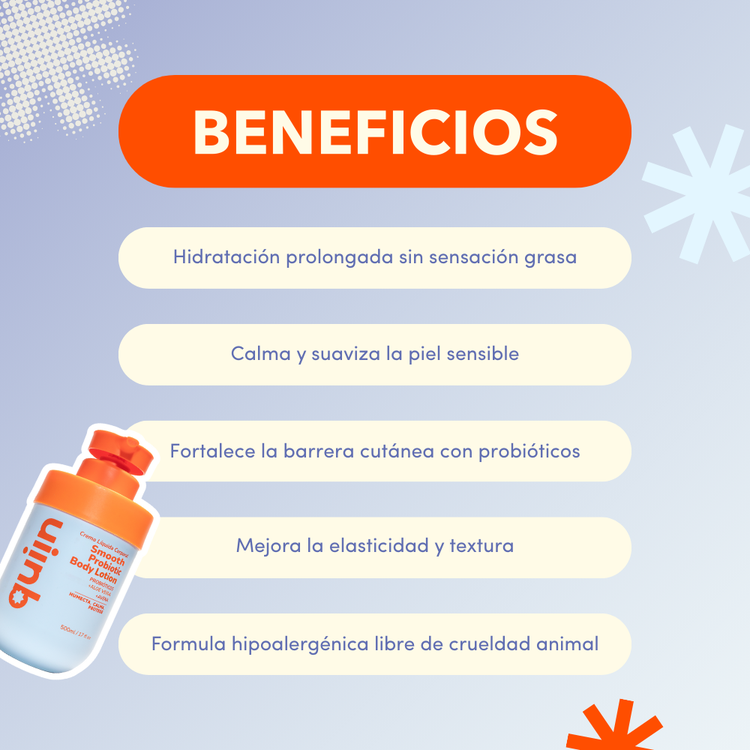 Smooth Probiotic Body Lotion 500 ML - Loción corporal, humecta, calma y protege