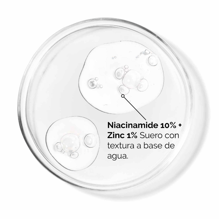 Niacinamida 10% + Zinc 1% - Suero anti-imperfecciones 30 ml, mejora la textura de la piel
