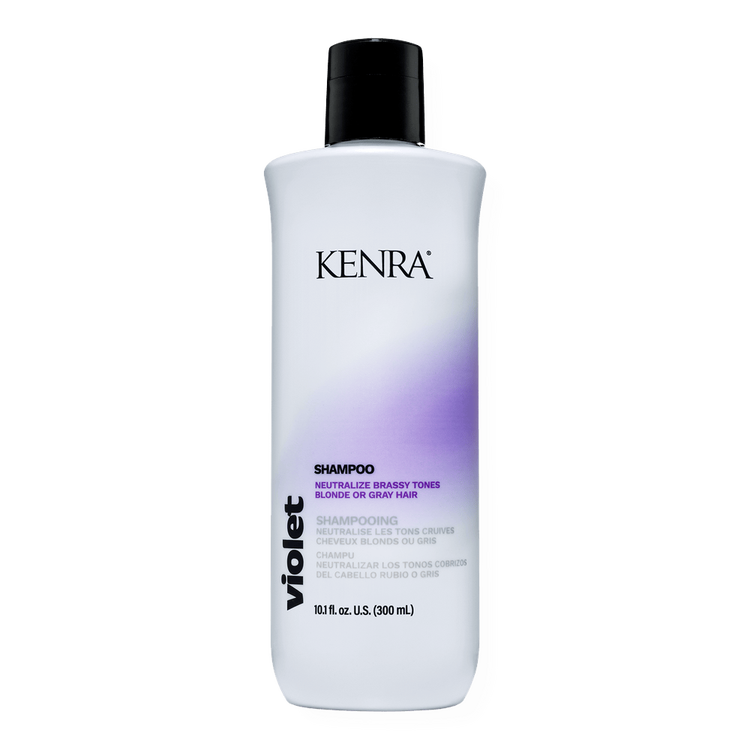 Violet Shampoo ayuda al cabello rubio o gris