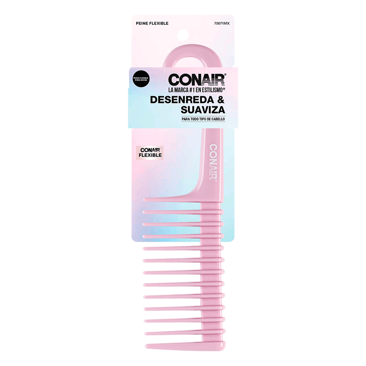 Conair - Peine flexible color rosa