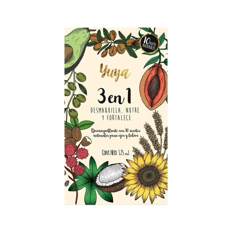 3 en 1 - Desmaquillante bifásico, limpia y nutre la piel