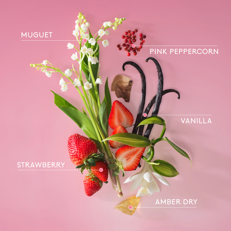 555 Stawberry + Aire Spray para cuerpo y cabello fragancia fresca