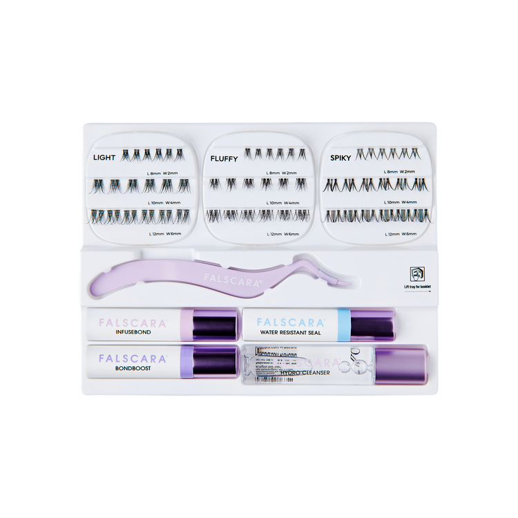 Falscara Kit de extensiones de pestañas duración de hasta 10 días con el uso de Overnighter
