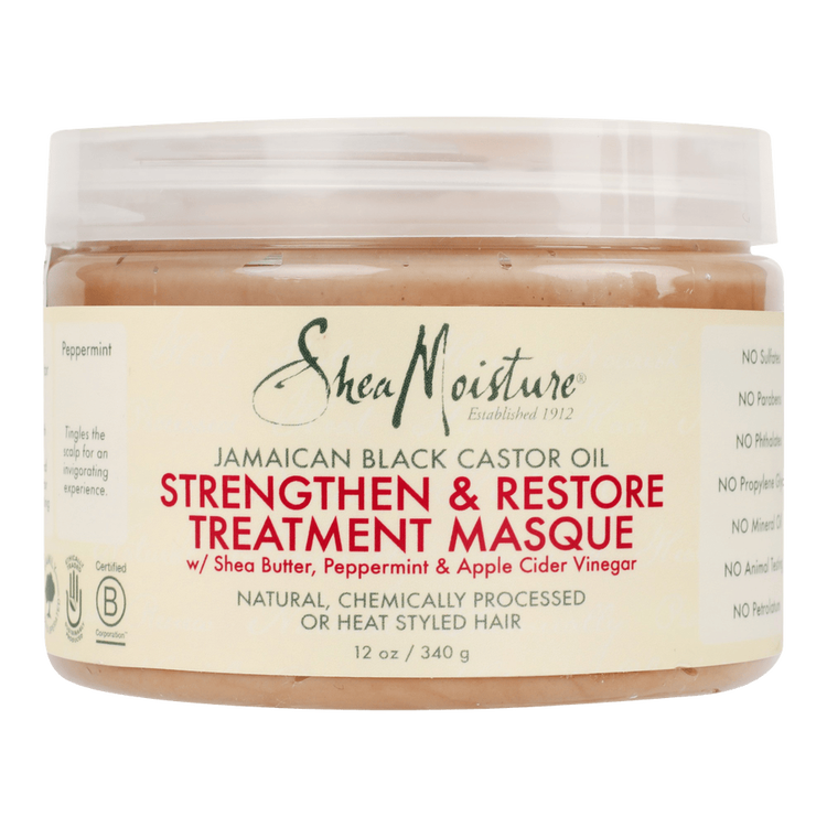 Jamaican Black Castor Mascarilla repara cabello dañado teñido o quemado