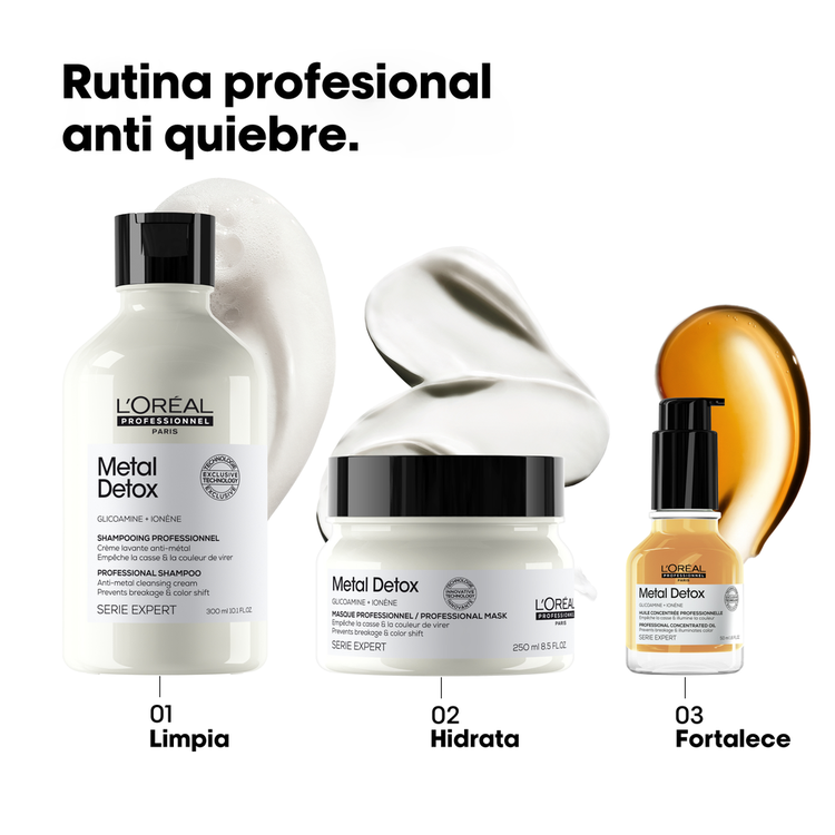Metal Detox - Aceite capilar menor riesgo de quiebre