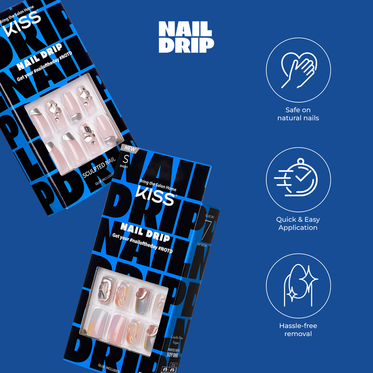 Nail Drip Uñas postizas hasta 7 días de duración