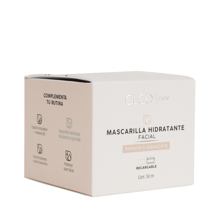 Mascarilla hidratante, para todo tipo de piel