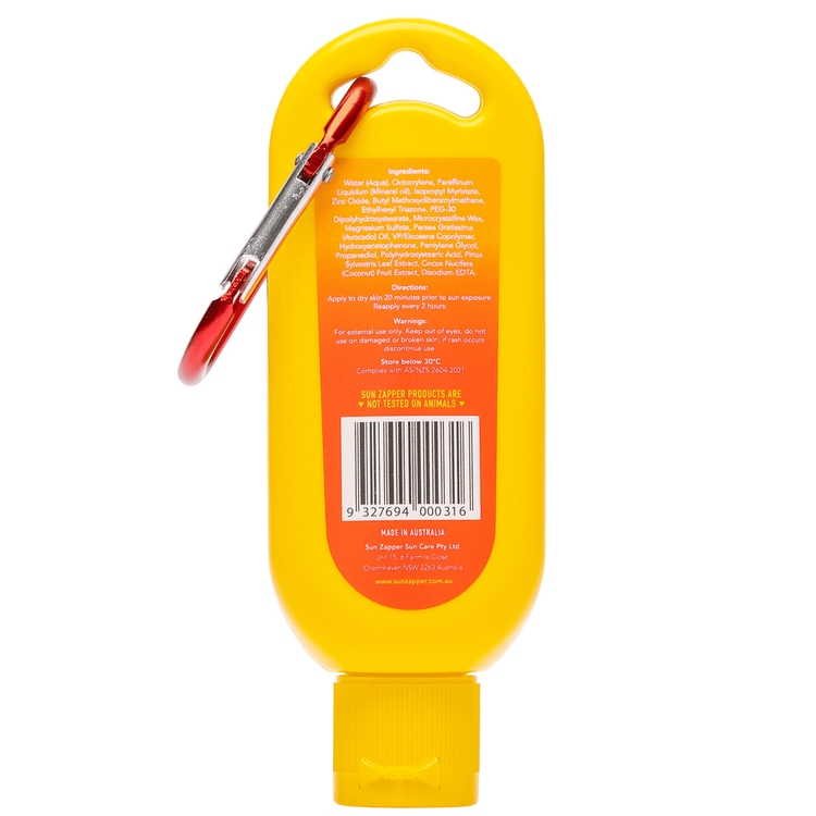 Clear Zinc Fotoprotector Con Clip Colgante Protector solar 5% óxido de zinc, spf 50+ y minerales