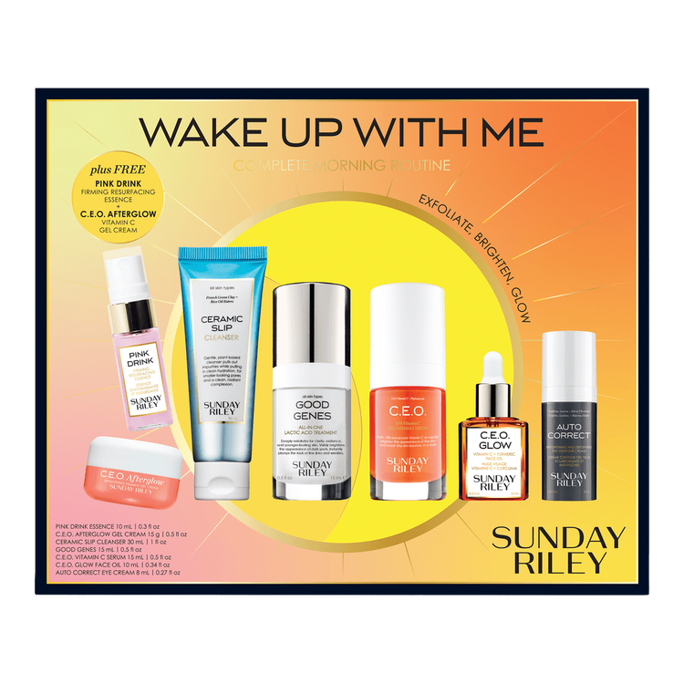 Wake Up With Me - Set de rutina iluminadora, para piel radiante