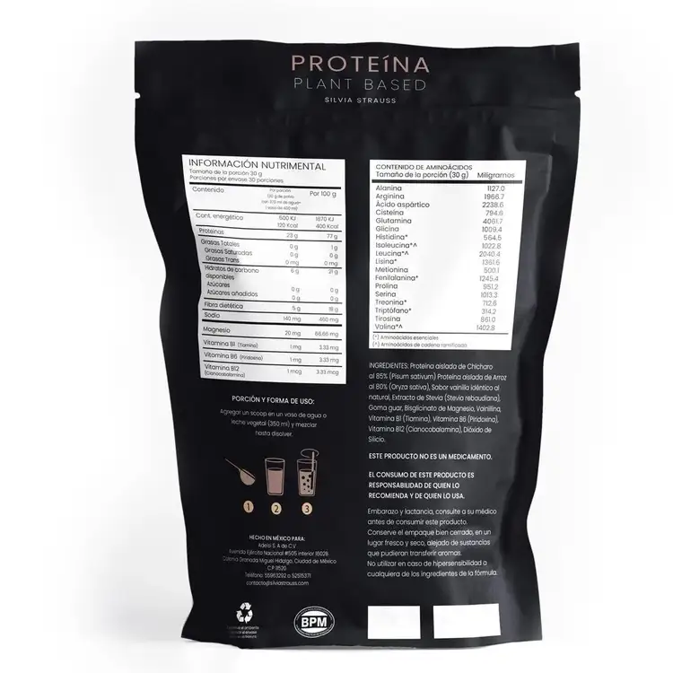 Suplemento alimenticio, con proteína completa fácil de absorber y sin lactosa