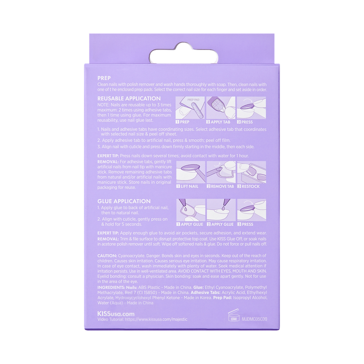 Majestic Uñas postizas hasta 7 días de duración