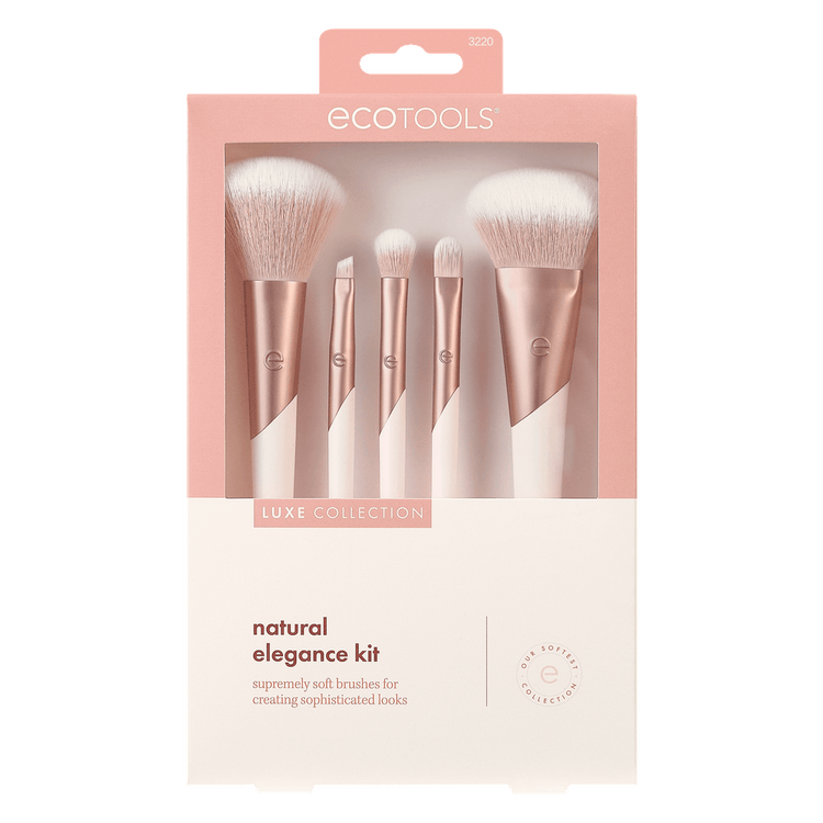 Ecoluxe Natural Elegance - Kit de brochas, para maquillaje