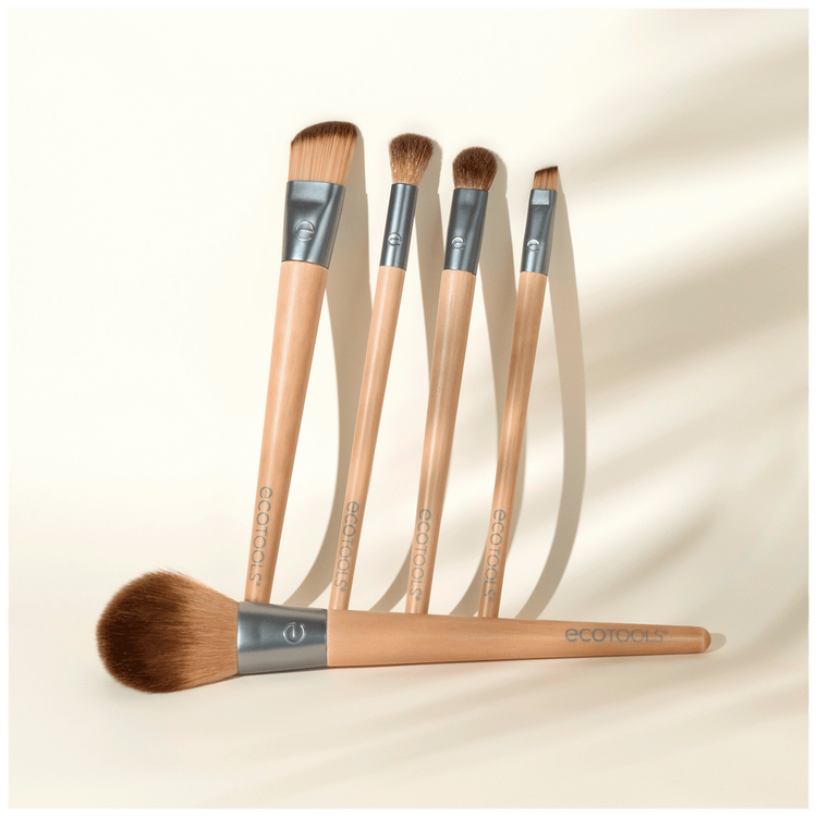 Start The Day Beautiful - Kit de brochas de maquillaje, con estuche de almacenamiento