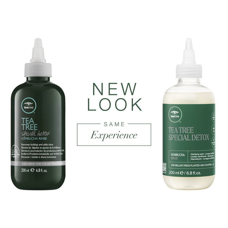 Tea Tree Special Detox Kombucha Rinse Enjuague exfoliante elimina la suciedad del cabello