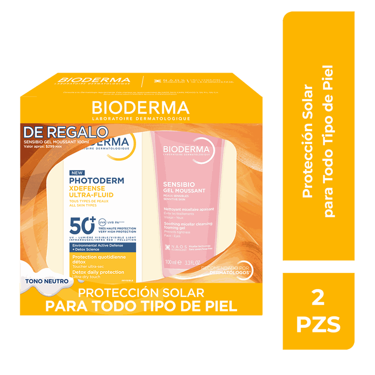 Photoderm Xdefense - Protector Solar Facial Photoderm Neutro + Sensibio Gel moussant, para todo tipo de piel