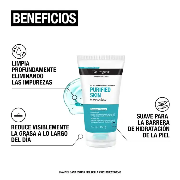 Purified Skin Gel limpiador limpieza a profundidad
