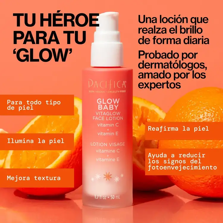 Glow Baby VitaGlow - Loción facial, ilumina e hidrata la piel