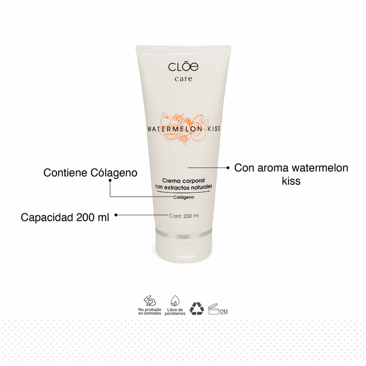 Watermelon Kiss - Crema corporal, para todo tipo de piel
