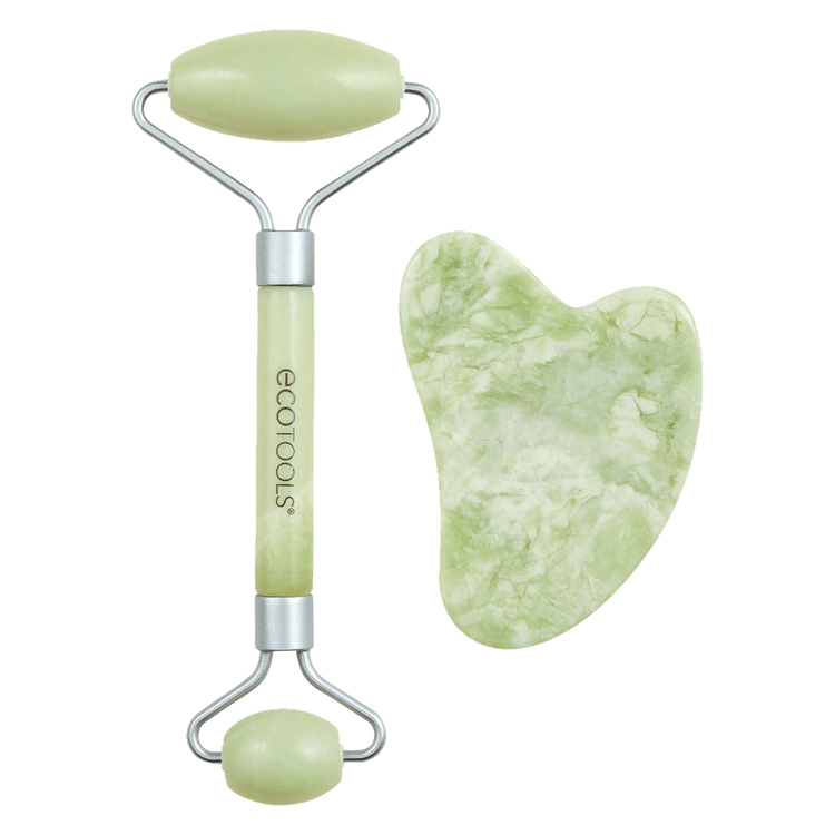 Jade Roller & Gua Sha - Rodillo de jade y gua sha, para uso facial