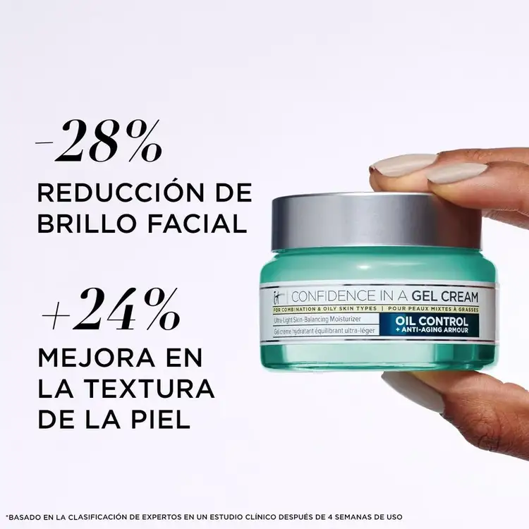 Confidence In A Gel Oil Control - Crema facial, reduce la apariencia de poros y corrige la textura