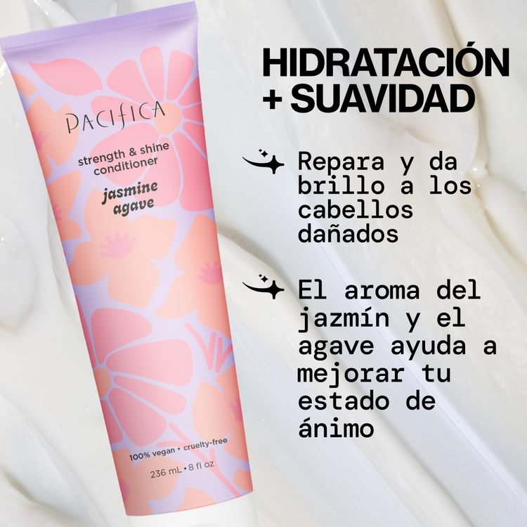 Jasmine Agave Strength + Shine - Acondicionador, ayuda a reparar el cabello