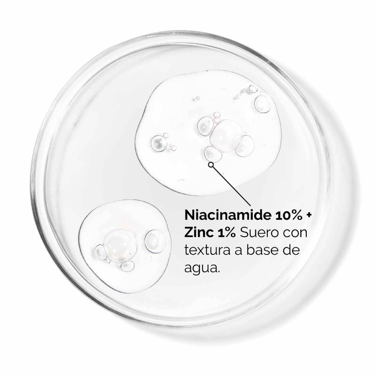 Niacinamida 10% + Zinc 1% - Suero facial, mejora textura de la piel y controla el sebo
