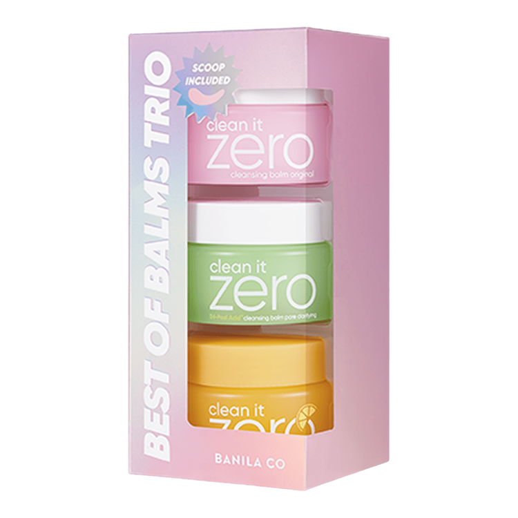 Clean It Zero - Set de bálsamos, Original + Brightening + Pore Claryfing