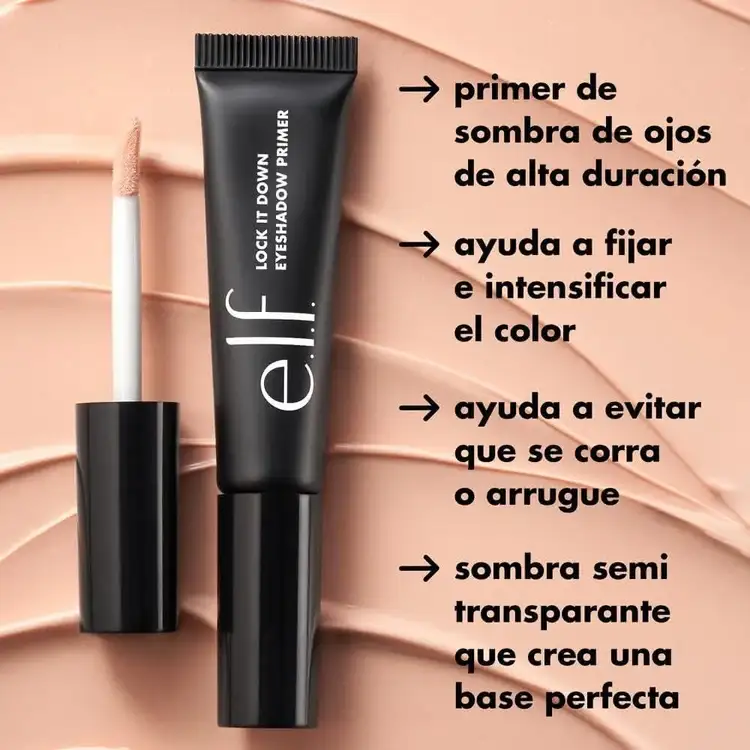 e.l.f. Lock It Down Eyeshadow Primer Primer de sombras de ojos ligero y cremoso
