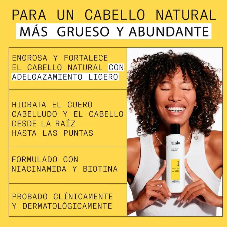 Sistema 1 - Shampoo, para un cabello natural más grueso