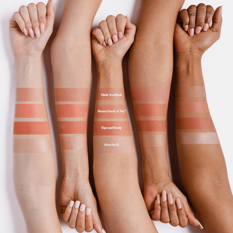 Go Flush Yourself Blush & Highlight Face Paleta de rubores e iluminador iluminación y color natural para el rostro