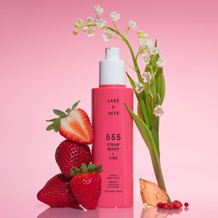 555 Stawberry + Aire Spray para cuerpo y cabello fragancia fresca