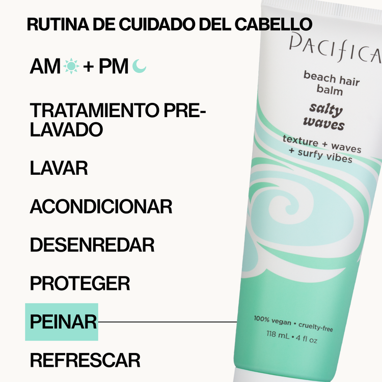 Beach Hair Balm Salty Waves - Tratamiento sin enjuague, hidrata y nutre el cabello