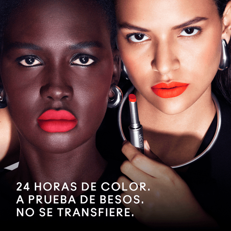 Mac Locked Kiss 24 Hrs Lipstick - Labial, color intenso, mate y confortable